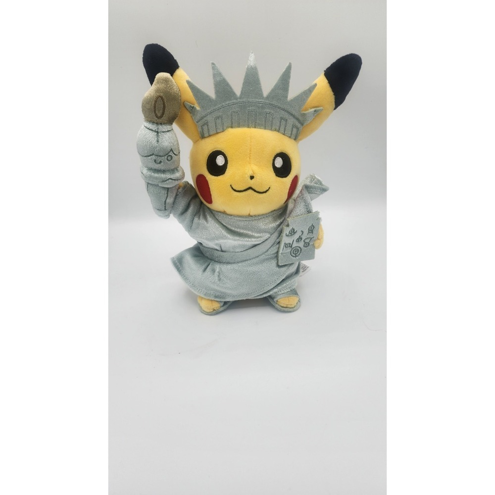 Pokemon Center Liberty Pikachu Plush Statue of Liberty NYC Exclusive 2016 8.5in
